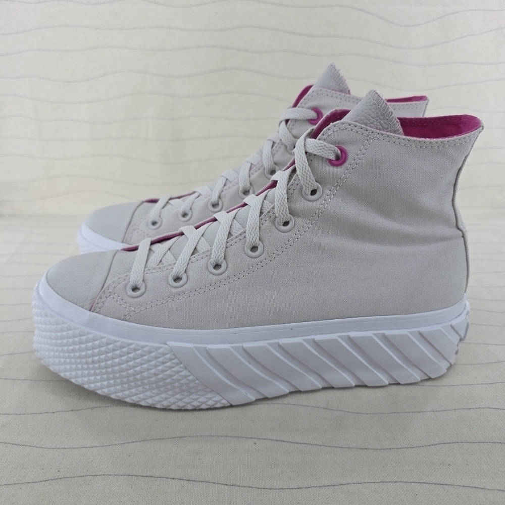 Converse Womens Chuck Taylor All Star Lift 2X Hi Putty Platform Shoes Size 9.5 - Picture 2 of 12